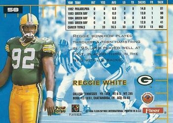 1996 Ultra #58 Reggie White Back
