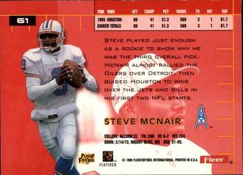 1996 Ultra #61 Steve McNair Back