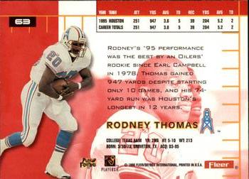 1996 Ultra #63 Rodney Thomas Back