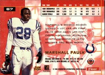 1996 Ultra #67 Marshall Faulk Back