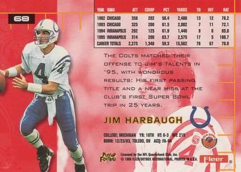1996 Ultra #68 Jim Harbaugh Back