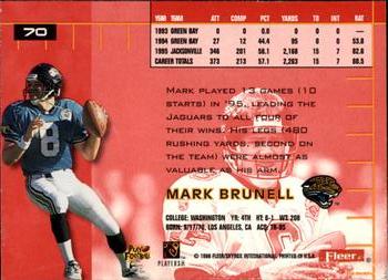 1996 Ultra #70 Mark Brunell Back