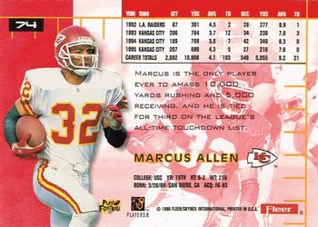 1996 Ultra #74 Marcus Allen Back
