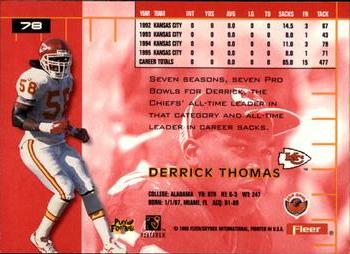 1996 Ultra #78 Derrick Thomas Back