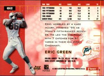 1996 Ultra #82 Eric Green Back