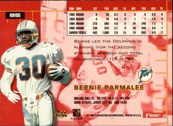 1996 Ultra #85 Bernie Parmalee Back