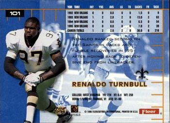 1996 Ultra #101 Renaldo Turnbull Back