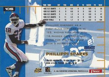 1996 Ultra #105 Phillippi Sparks Back