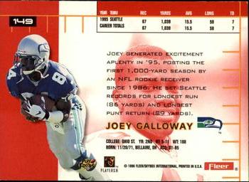 1996 Ultra #149 Joey Galloway Back