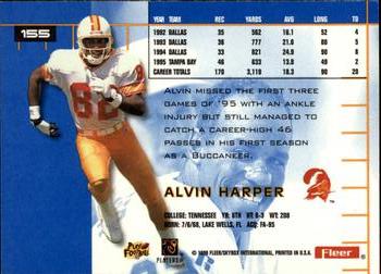 1996 Ultra #155 Alvin Harper Back