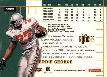 1996 Ultra #169 Eddie George Back