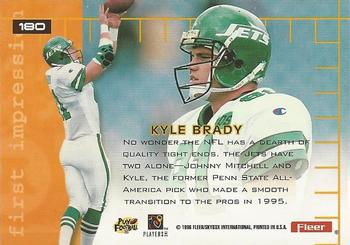 1996 Ultra #180 Kyle Brady Back