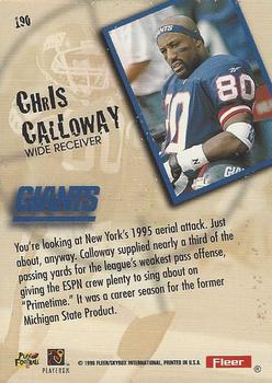 1996 Ultra #190 Chris Calloway Back