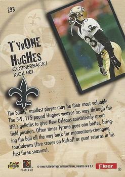 1996 Ultra #193 Tyrone Hughes Back
