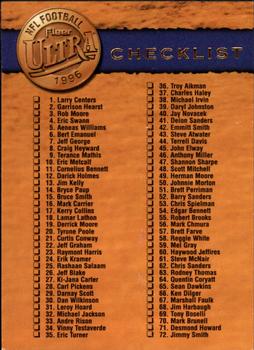 1996 Ultra #199 Checklist: 1-144 Front