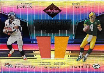 2004 Leaf Limited - Bound by Round Jerseys Prime #BR-43 Clinton Portis / Brett Favre Front