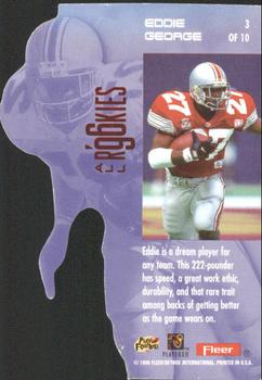 1996 Ultra - All-Rookies #3 Eddie George Back
