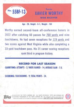 2023 Bowman University Chrome - 1955 Bowman Football #55BF-13 Xavier Worthy Back