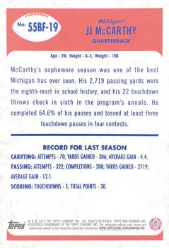 2023 Bowman University Chrome - 1955 Bowman Football #55BF-19 JJ McCarthy Back