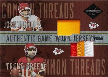 2004 Leaf Limited - Common Threads Prime #CT-6 Joe Montana / Trent Green Front