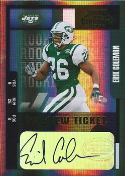 2004 Leaf Limited - Playoff Contenders Preview Autographs #194 Erik Coleman Front