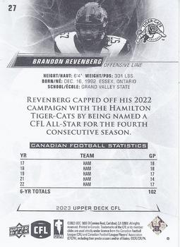 2023 Upper Deck CFL #27 Brandon Revenberg Back