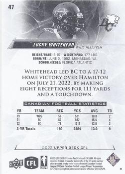 2023 Upper Deck CFL #47 Lucky Whitehead Back