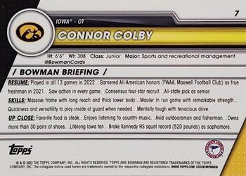 2023 Bowman University Chrome - X-Fractor #7 Connor Colby Back