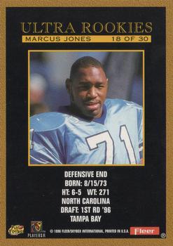 1996 Ultra - Ultra Rookies #18 Marcus Jones Back