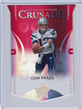 2004 Leaf Rookies & Stars - Crusade Red Die Cut #C-25 Tom Brady Front