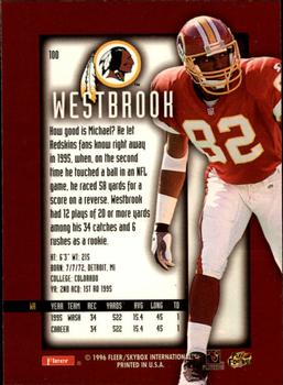 1996 Ultra Sensations #100 Michael Westbrook Back
