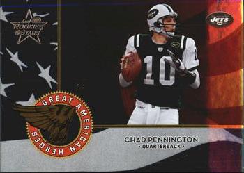 2004 Leaf Rookies & Stars - Great American Heroes Blue #GAH-2 Chad Pennington Front