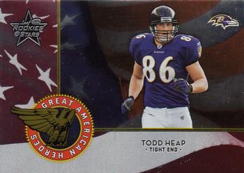 2004 Leaf Rookies & Stars - Great American Heroes Red #GAH-18 Todd Heap Front