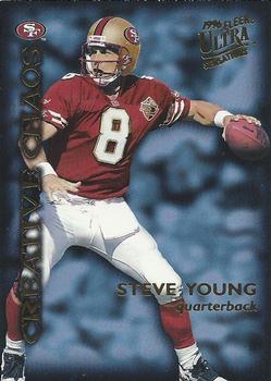 1996 Ultra Sensations - Creative Chaos #5F Deion Sanders / Steve Young Front