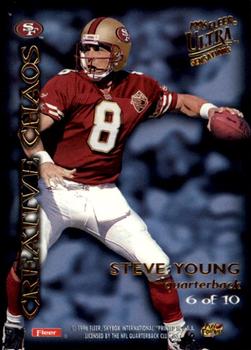 1996 Ultra Sensations - Creative Chaos #6G Steve Young / Jerry Rice Back