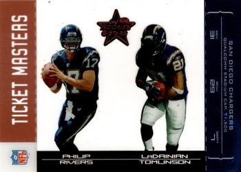 2004 Leaf Rookies & Stars - Ticket Masters Bronze #TM-23 Philip Rivers / LaDainianTomlinson Front
