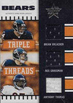 2004 Leaf Rookies & Stars - Triple Threads #TT-6 Brian Urlacher / Rex Grossman / Anthony Thomas Front