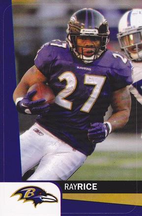 2012 A&A Global NFL Stickers #1 Ray Rice Front