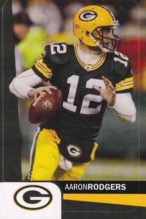 2012 A&A Global NFL Stickers #3 Aaron Rodgers Front
