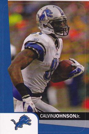 2012 A&A Global NFL Stickers #5 Calvin Johnson Jr. Front