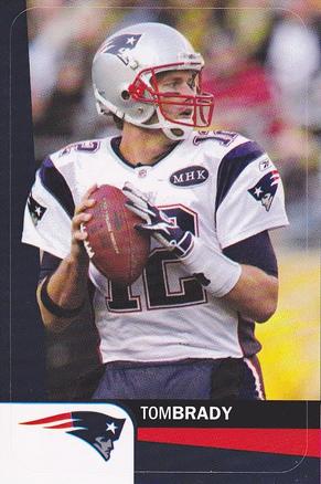 2012 A&A Global NFL Stickers #13 Tom Brady Front