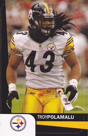 2012 A&A Global NFL Stickers #15 Troy Polamalu Front