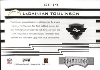2004 Playoff Absolute Memorabilia - Gridiron Force #GF-19 LaDainian Tomlinson Back