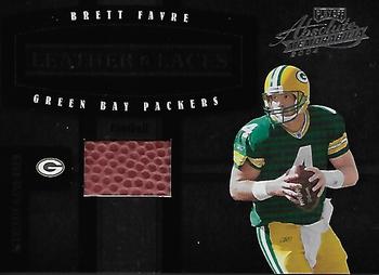 2004 Playoff Absolute Memorabilia - Leather and Laces #LL-3 Brett Favre Front