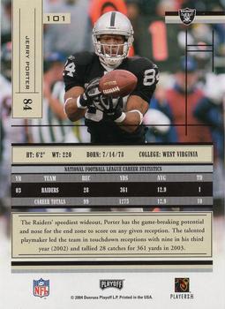 2004 Playoff Absolute Memorabilia - Retail #101 Jerry Porter Back