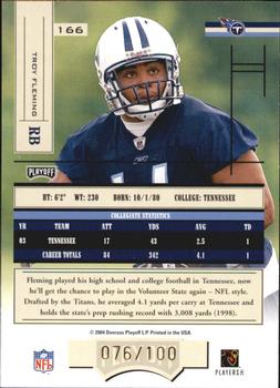 2004 Playoff Absolute Memorabilia - Spectrum #166 Troy Fleming Back