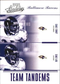 2004 Playoff Absolute Memorabilia - Team Tandems #TAN-3 Jamal Lewis / Ray Lewis Front