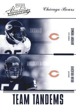2004 Playoff Absolute Memorabilia - Team Tandems #TAN-5 Brian Urlacher / Anthony Thomas Front
