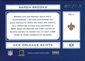 2004 Playoff Absolute Memorabilia - Tools of the Trade #TT-1 Aaron Brooks Back