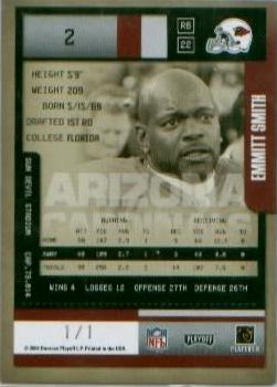 2004 Playoff Contenders - Championship Ticket #2 Emmitt Smith Back